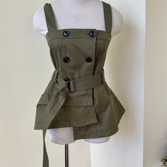 MARISSA WEBB Lani Trench Vest In Green NEW with Tags size Medium - Picture 10 of 16